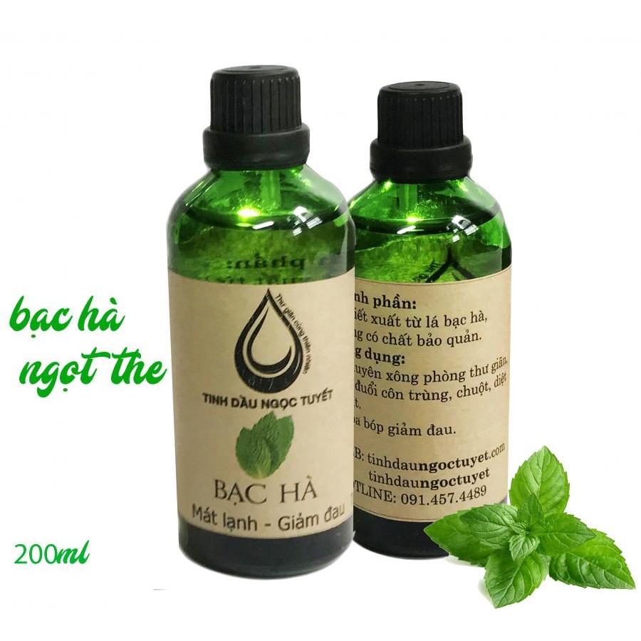 Combo 2 chai tinh dầu bạc hà thư giãn, xoa bóp,xoa đuổi côn trùng Ngọc Tuyết (100ml)