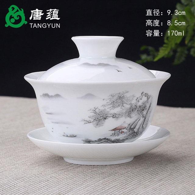 Chén trà có nắp cổ trang có sẵn