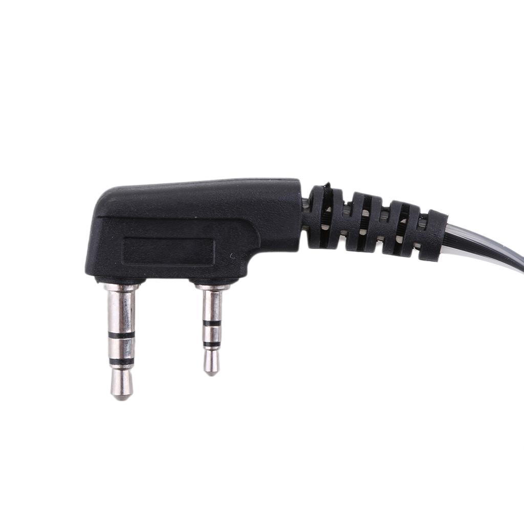 5 Pieces   Radio Headset PTT Mic Acoustic Tube Earpiece Black