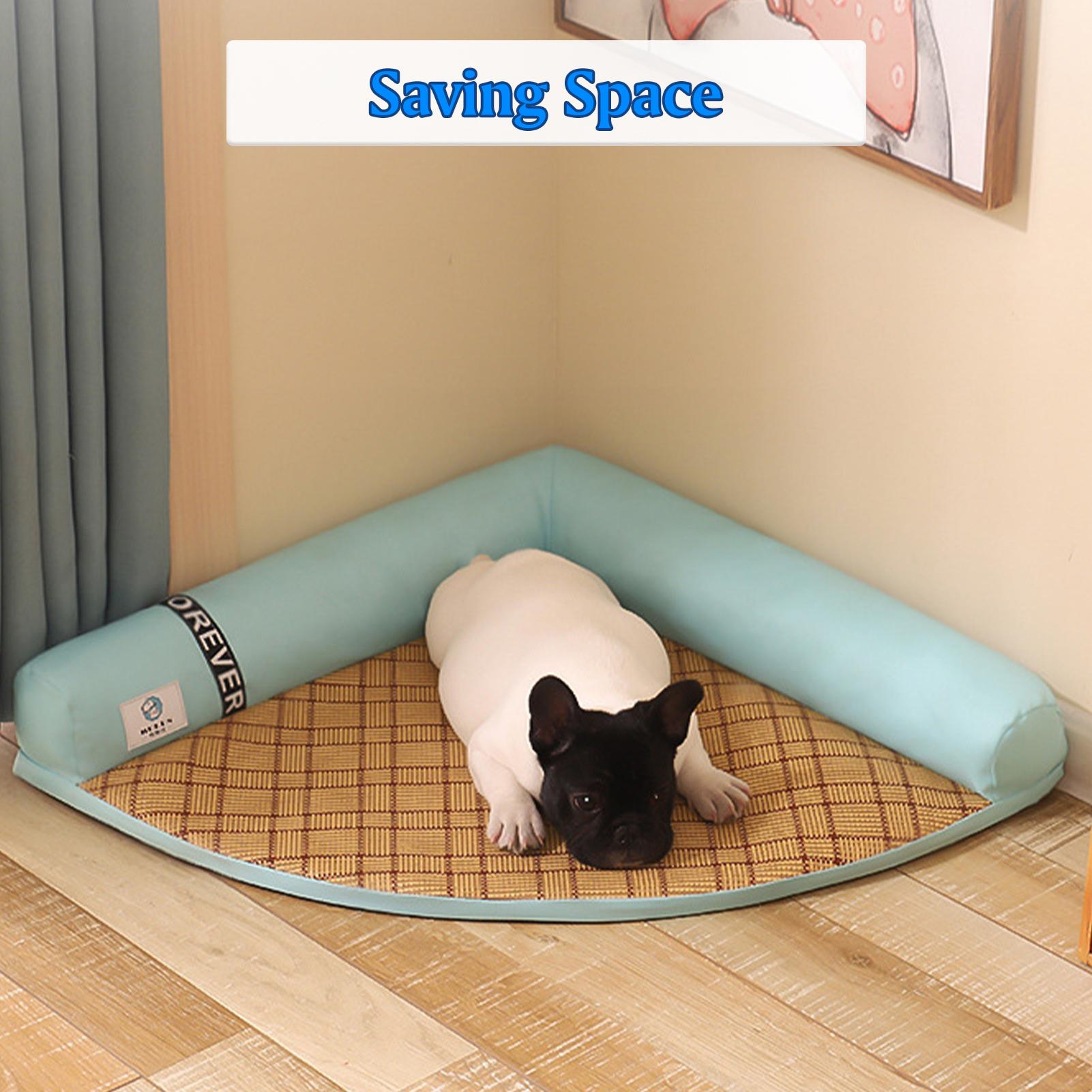 Thảm mùa hè cho chó mèo thiết kế hình tam giác, Chất liệu cao cấp Chống xước và dễ lau chùi.Bề mặt có thể hấp thụ nhiệt và mồ hôi