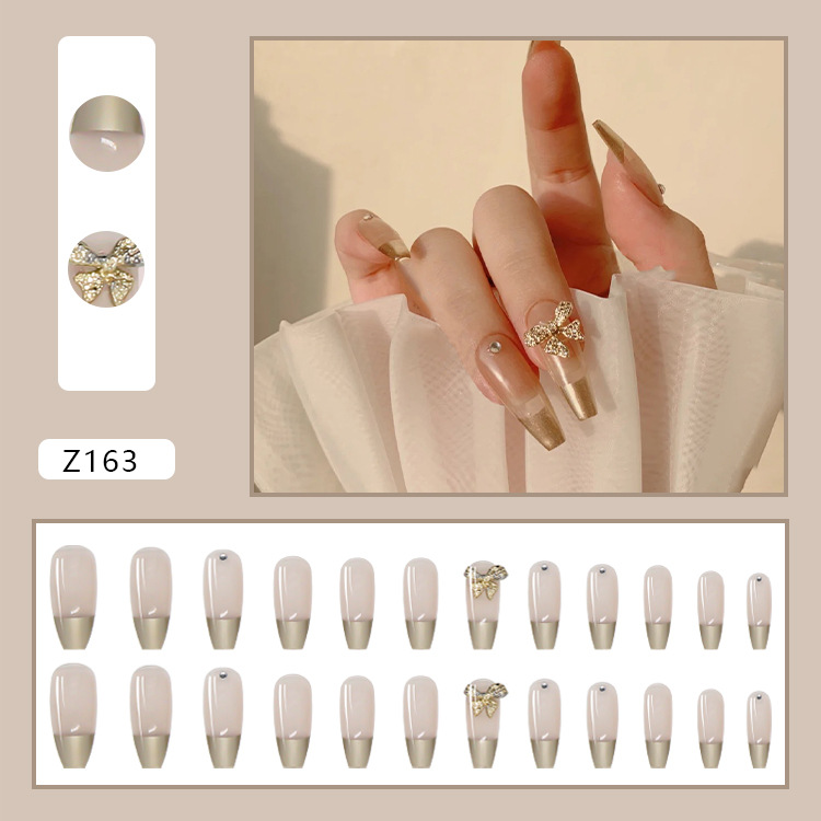Bộ 24 móng tay giả cao cấp Z163 (Kèm keo+ dũa móng tay+ miếng dán móng tay)