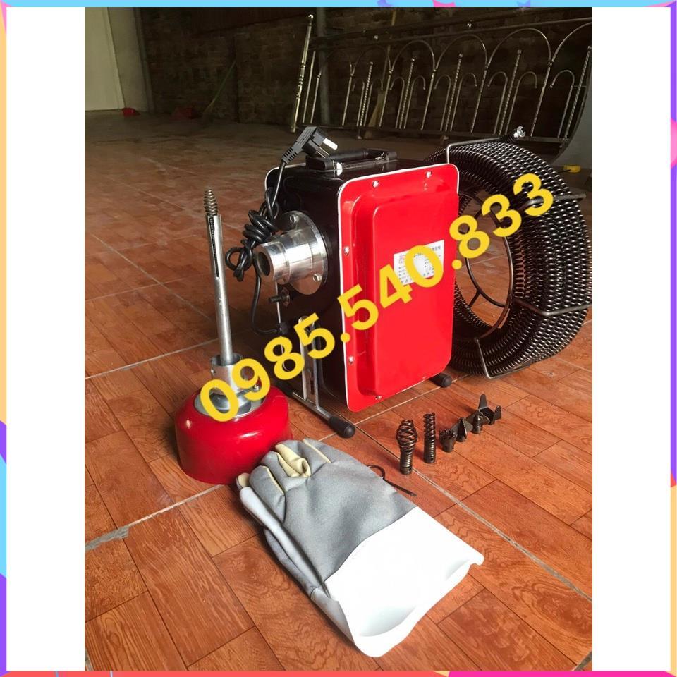 Máy thông tắc cống gia đình GQ180 công suất 900W kèm theo 2 cuộn dây phi 8, 16 và 6 đầu thông