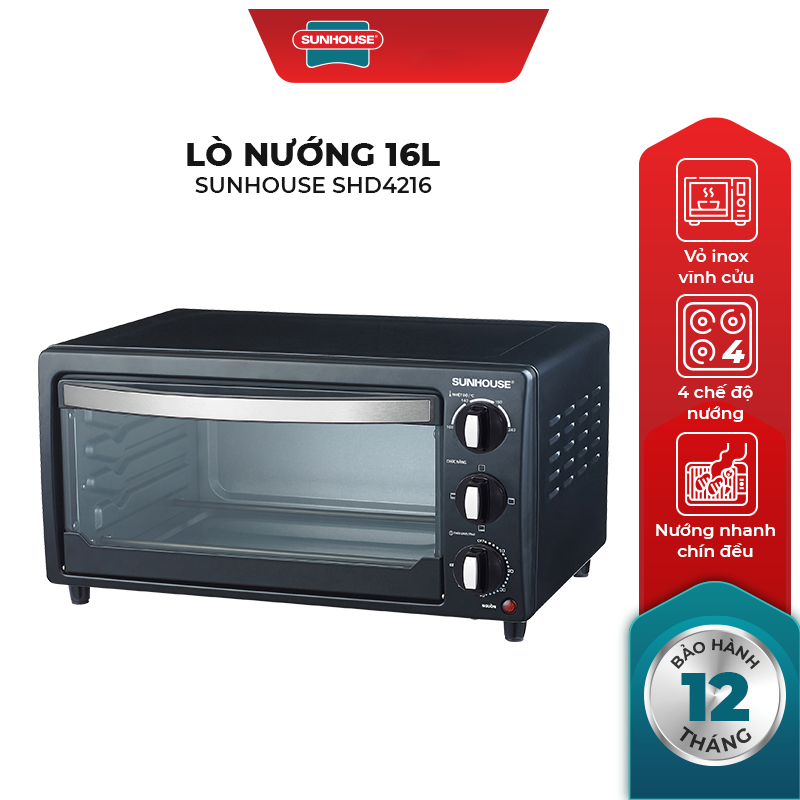 Lò Nướng Điện Sunhouse SHD4216 (16L) - Hàng chính hãng