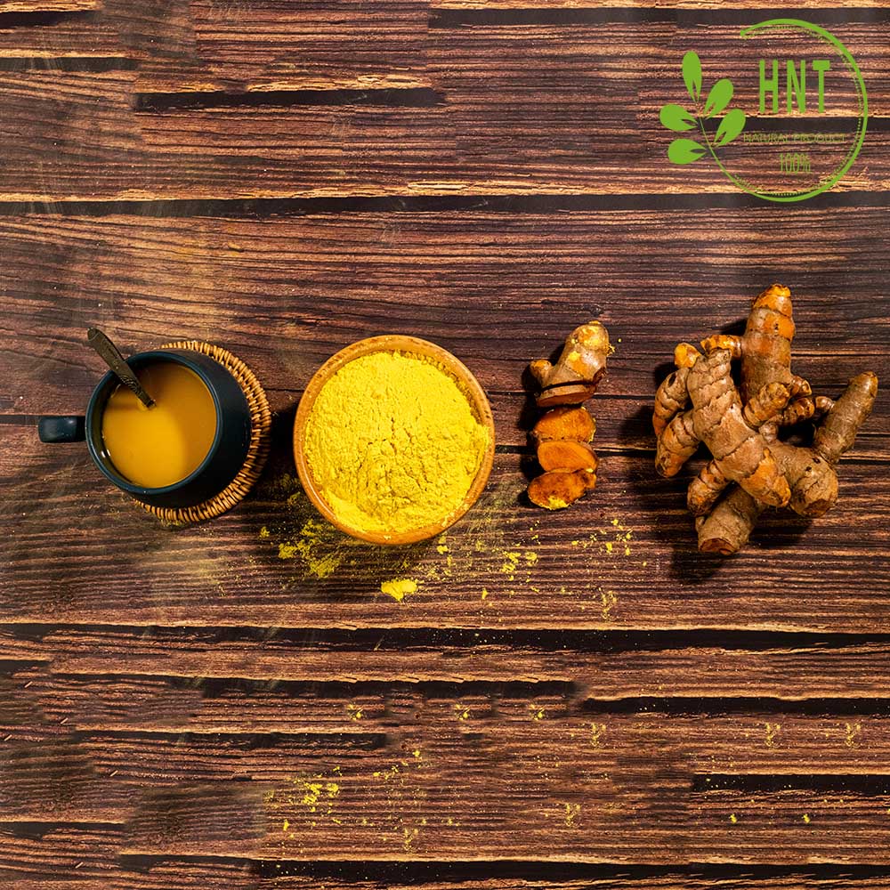 Tinh bột nghệ nhiều curcumin  HNT 500g - Đã được kiểm nghiệm an toàn chất lượng thực phẩm- dùng khi, dưỡng da, đau dạ dày