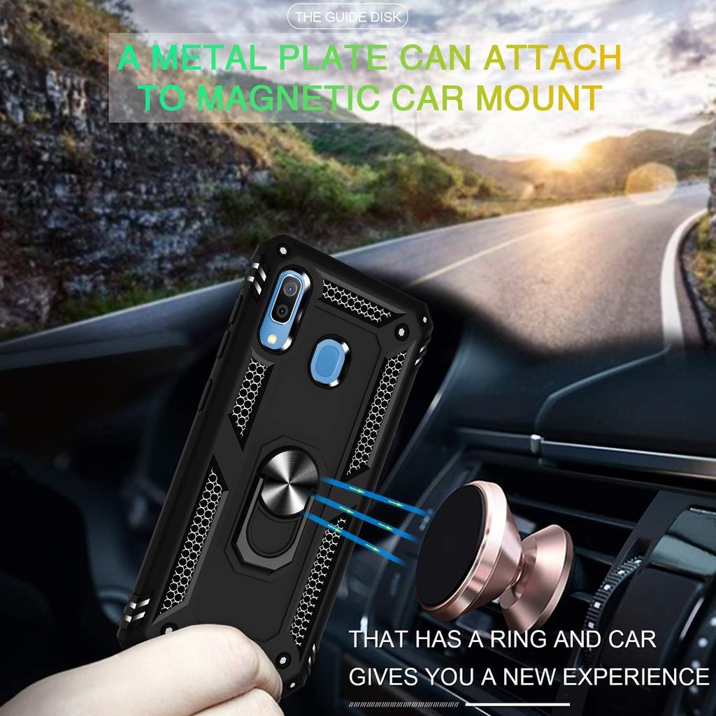 Ốp lưng cho Samsung A30 chống sốc 2 lớp kèm nhẫn iring làm giá đỡ