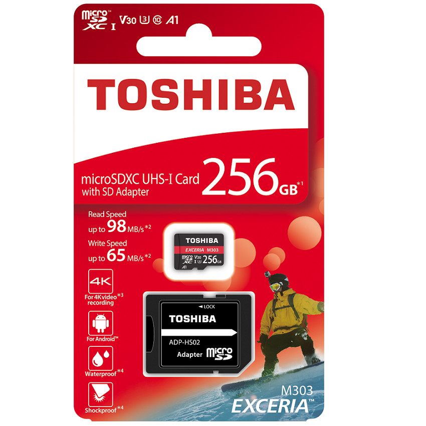 Thẻ nhớ MicroSDXC 256gb U3 4k 98mb V30 A1 EXCERIA M303