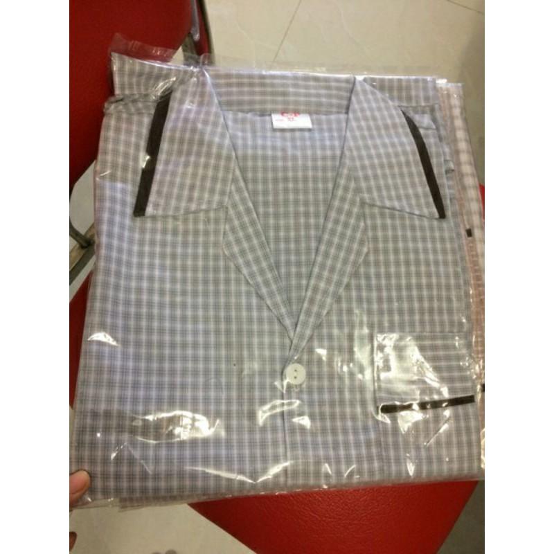 Bộ đồ ngủ pijama kate Tay dài quần dài kẻ sọc hoặc caro dành cho Nam