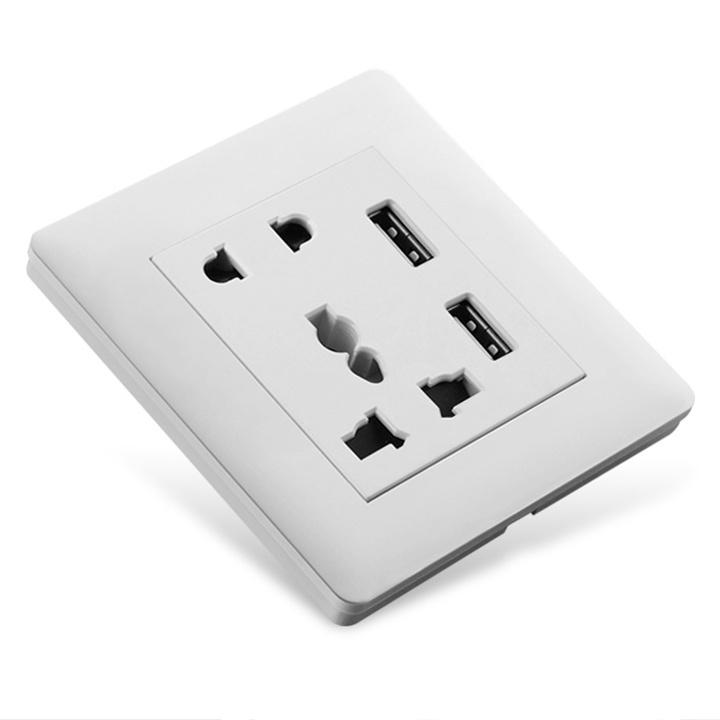 Ổ cắm điện thông minh tích hợp 02 cổng sạc Máy tính bảng, Điện thoại USB
