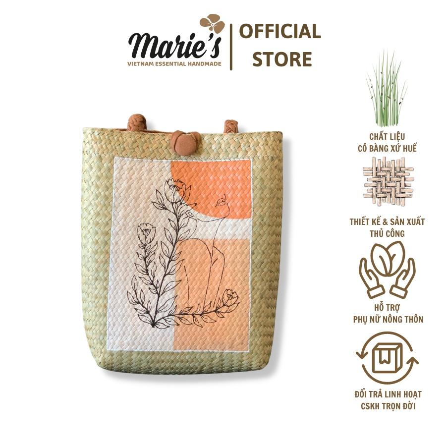 Túi đeo vai cỏ bàng Basic Marie's Túi xách nữ thủ công thiên nhiên bền đẹp