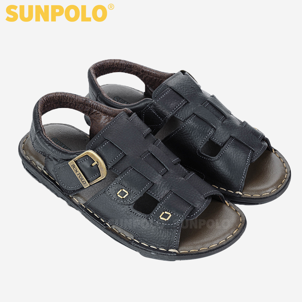 Giày Sandal Nam Da Bò Cao Cấp SUNPOLO SUSDA22N