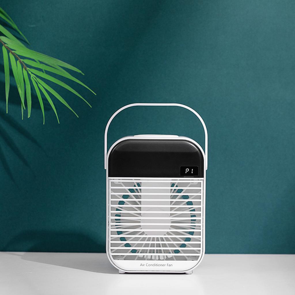 Personal Air Cooler Fan, Portable Air Conditioner, Humidifier Purifier 3 in 1 Evaporative Cooler,Mini AC USB Cooling Desktop Fan for Bedroom, Office