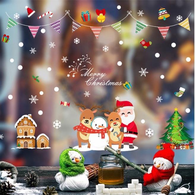 Decal trang trí Noel ấm áp đem giáng sinh bên những người bạn
