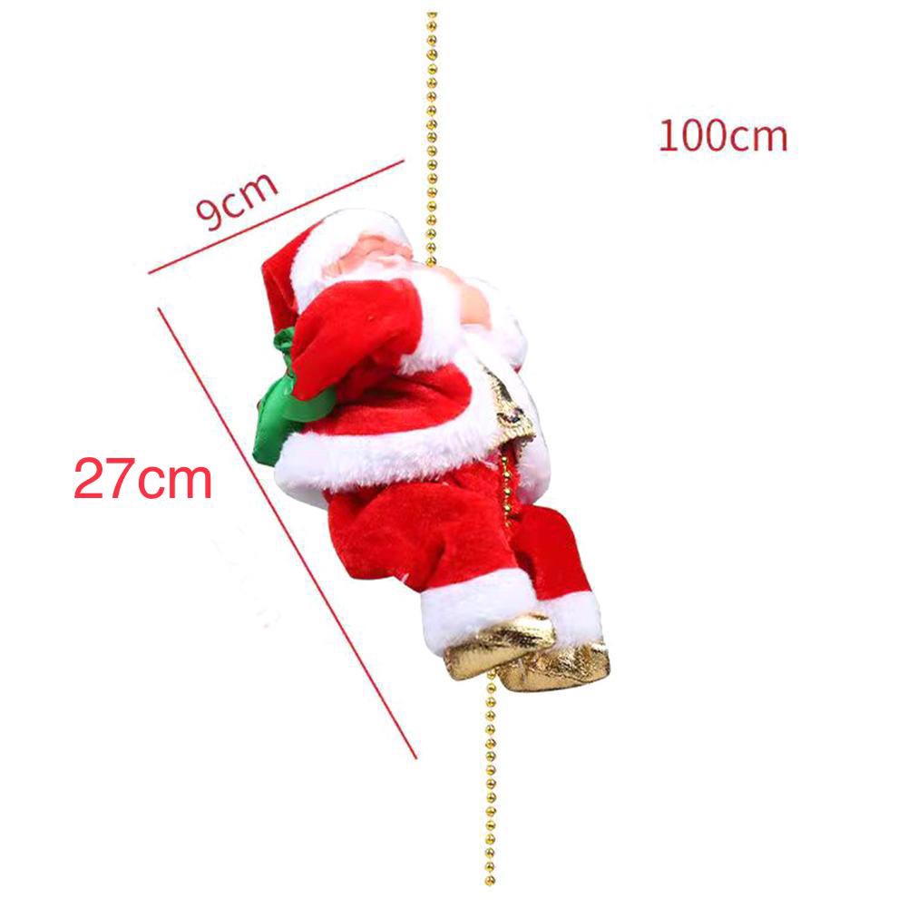 Ông già noel nhảy dù, kéo đàn violon, leo dây, chui ống khói có đèn nhạc giáng sinh