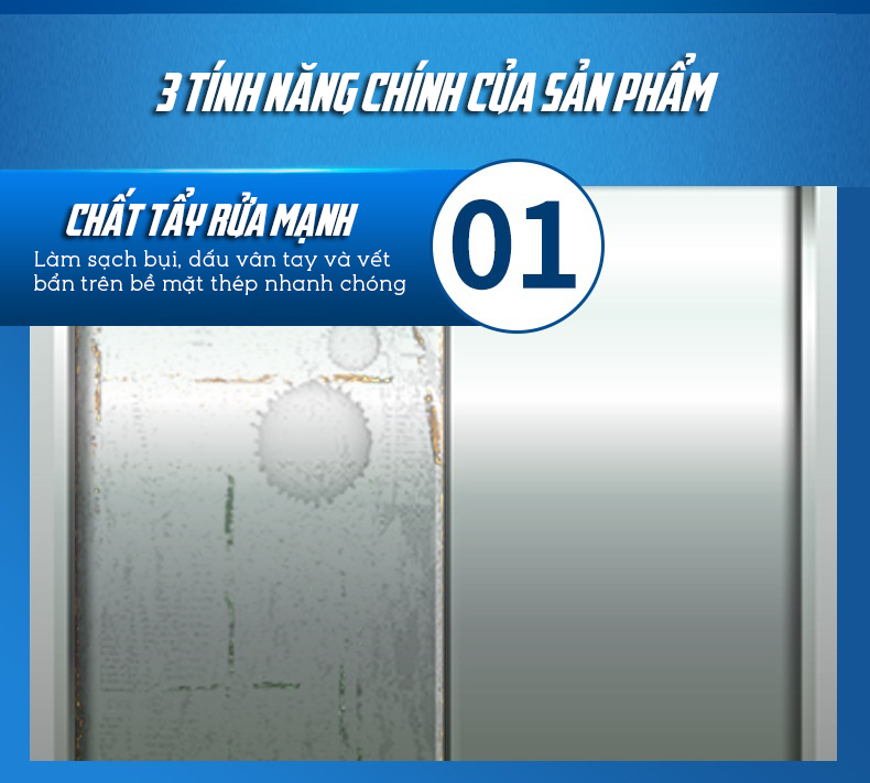 Dung Dịch Làm Sạch, Tẩy Rửa Và Đánh Bóng Bề Mặt Inox Thang Máy Cao Cấp 500ml- Hàng Nhập Khẩu