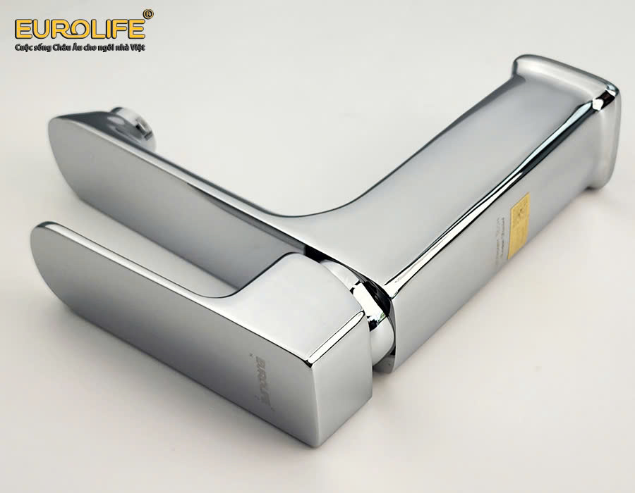 Vòi Lavabo nóng lạnh Đồng mạ Chrome Eurolife EL-8002 (Trắng bạc)