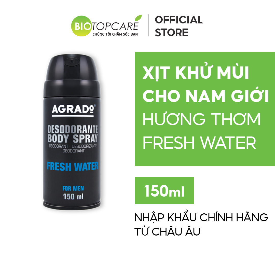 Xịt thơm body Agrado hương nước hoa Fresh Water 150ml