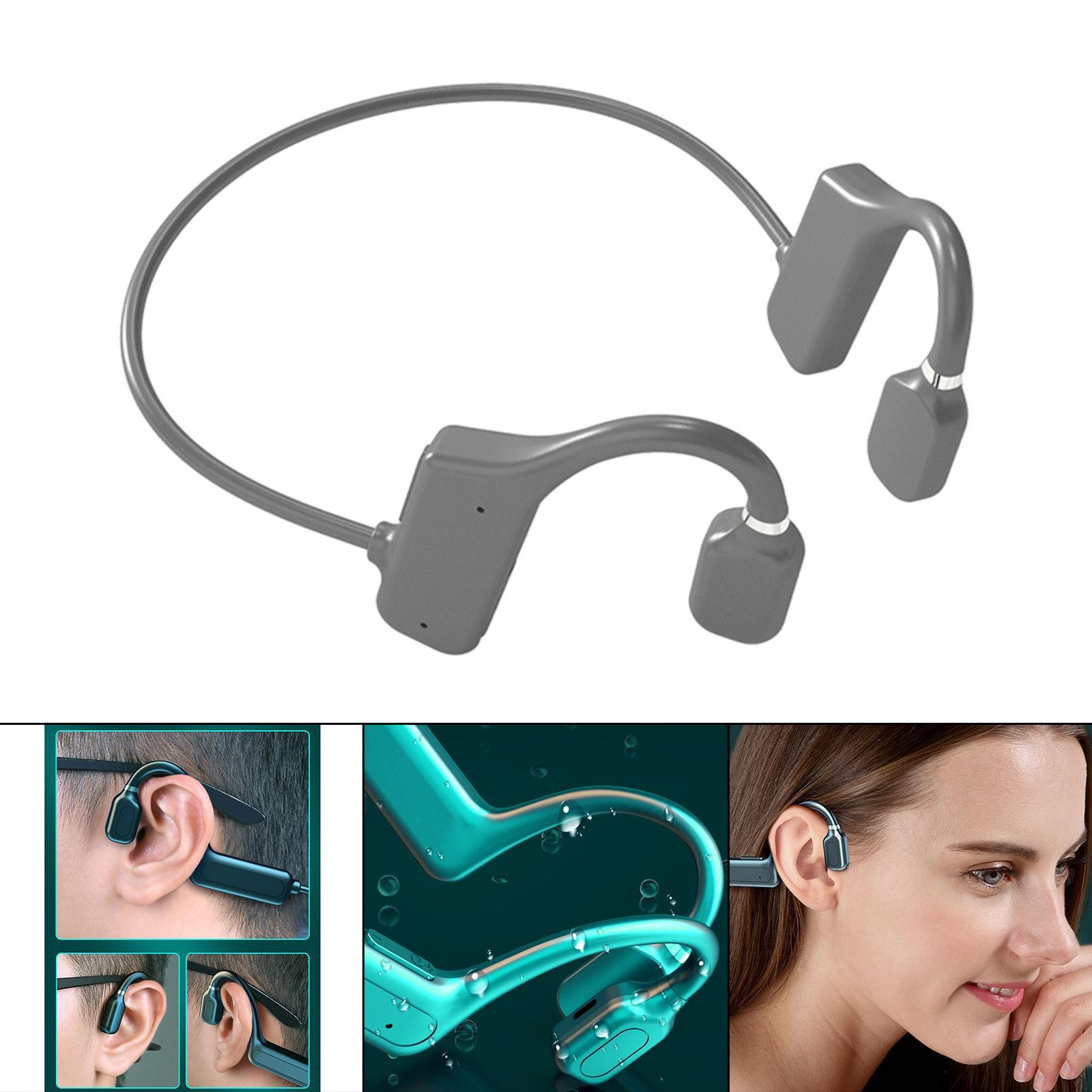 Bluetooth 5.1  Headphones Open-Ear Headset Waterproof Black