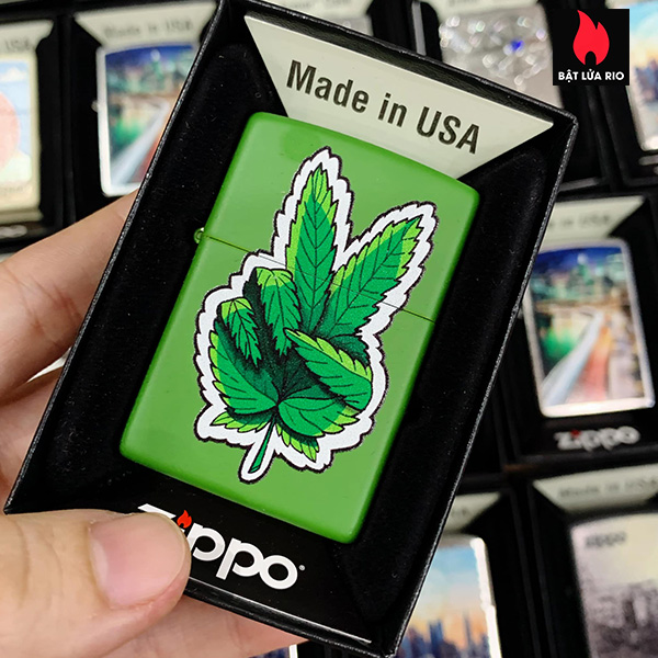 Bật Lửa Zippo 228 Marijuana Hand