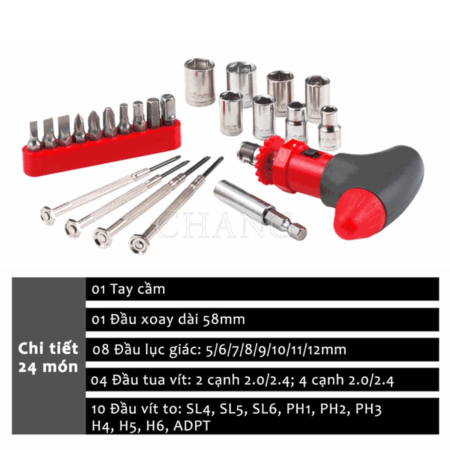 Bộ Công Cụ Tua Vít, Đèn Pin Có Tay Cầm Đa Năng Tool Box