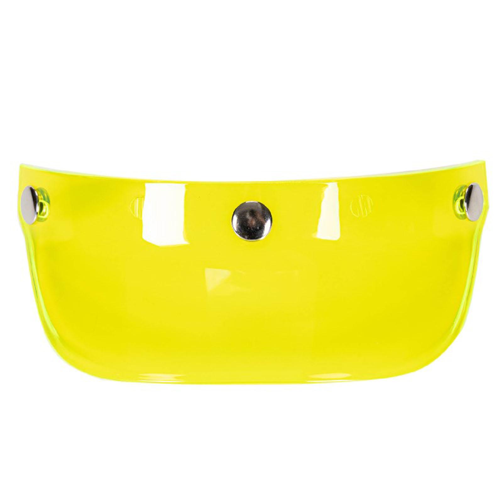Universal Motorcycle 3 Snap-Button Visor Flip Up Down Open Face Helmet Wind Shield
