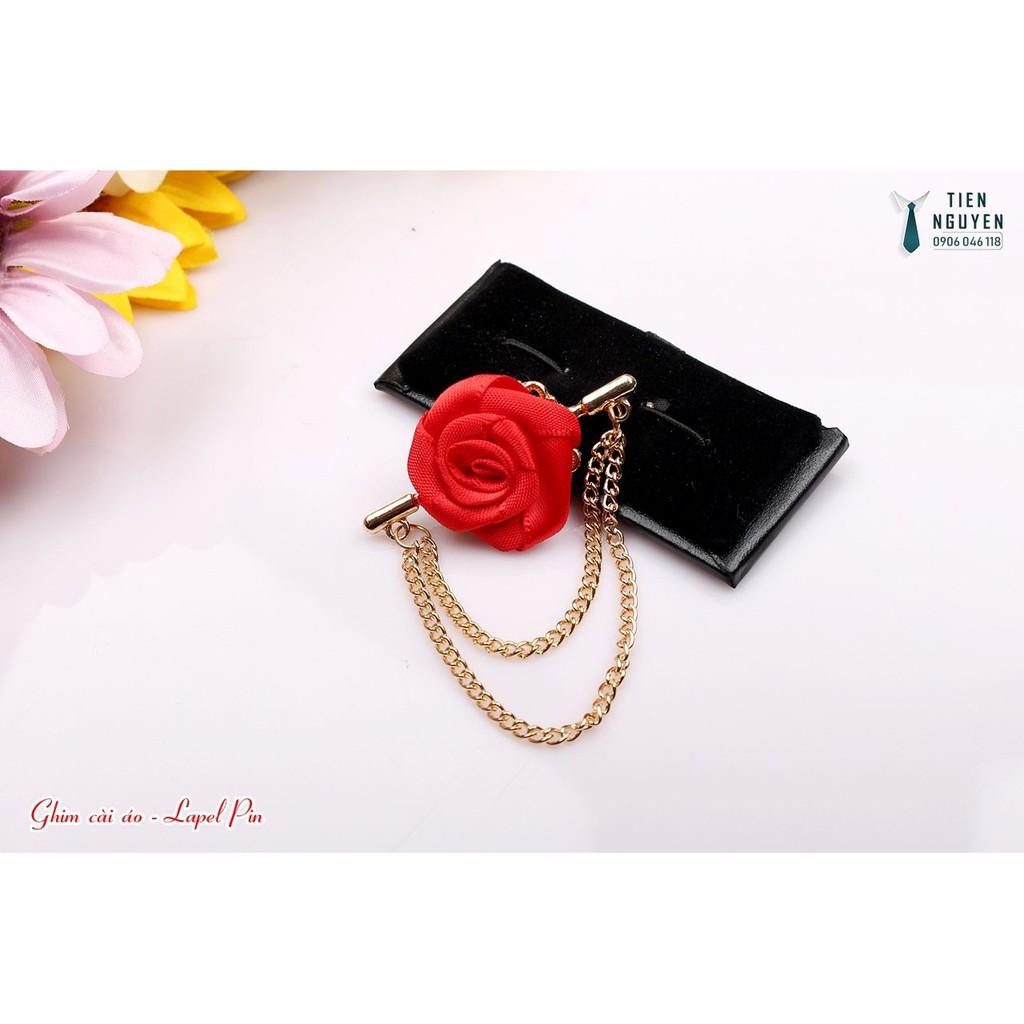 Ghim cài áo - lapel pin - Phụ kiện cài áo Hoa Vải