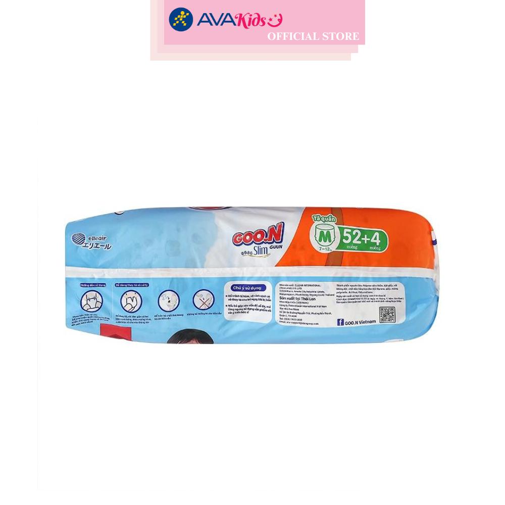 Tã quần GOO.N Slim size M 52 + 4 miếng (7 - 12 kg)