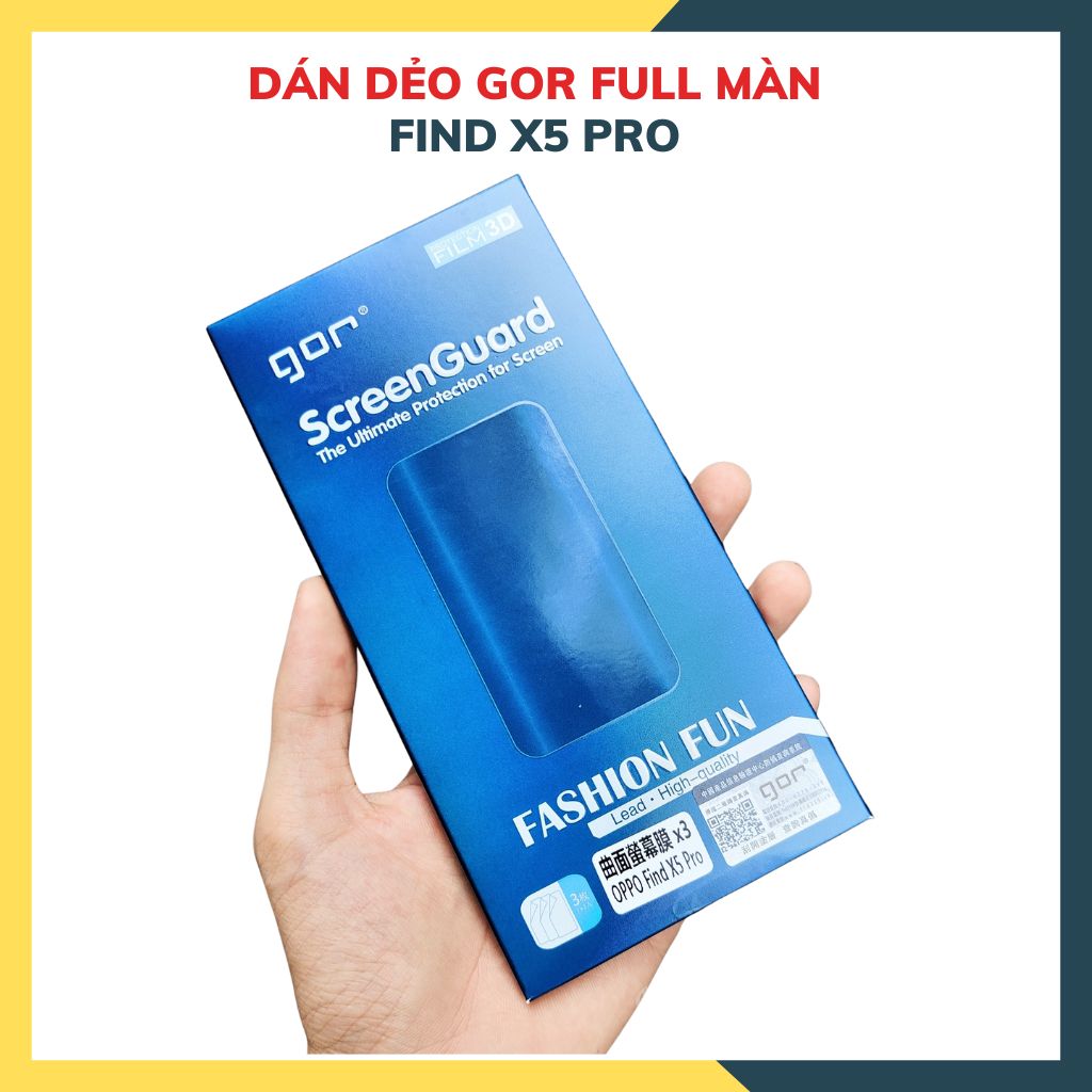 Dán dẻo GOR full màn hình 3D dành cho oppo find x5 pro trong suốt, bảo vệ màn hình - hàng nhập khẩu