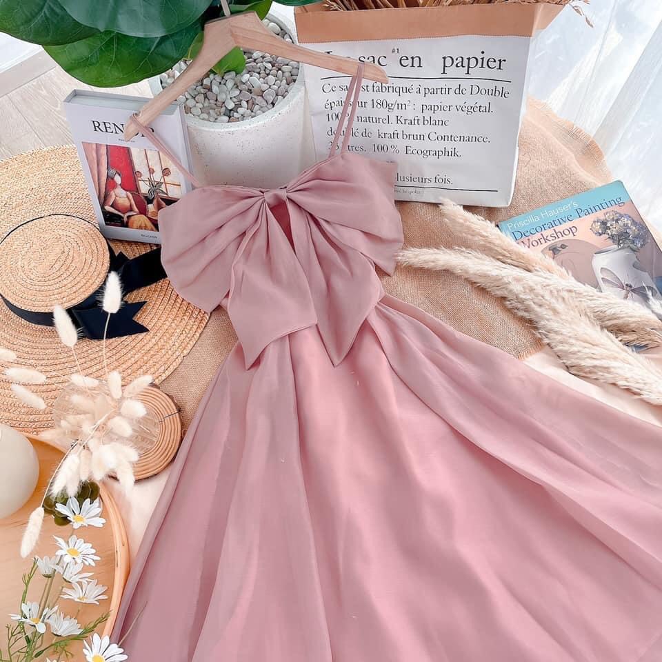 Váy đầm công chúa thiết kế cho bé gái 2 dây mix nơ xinh xắn thướt tha  Mẹ  Tê Tê  Giá Tiki khuyến mãi 320000đ  Mua ngay  Tư
