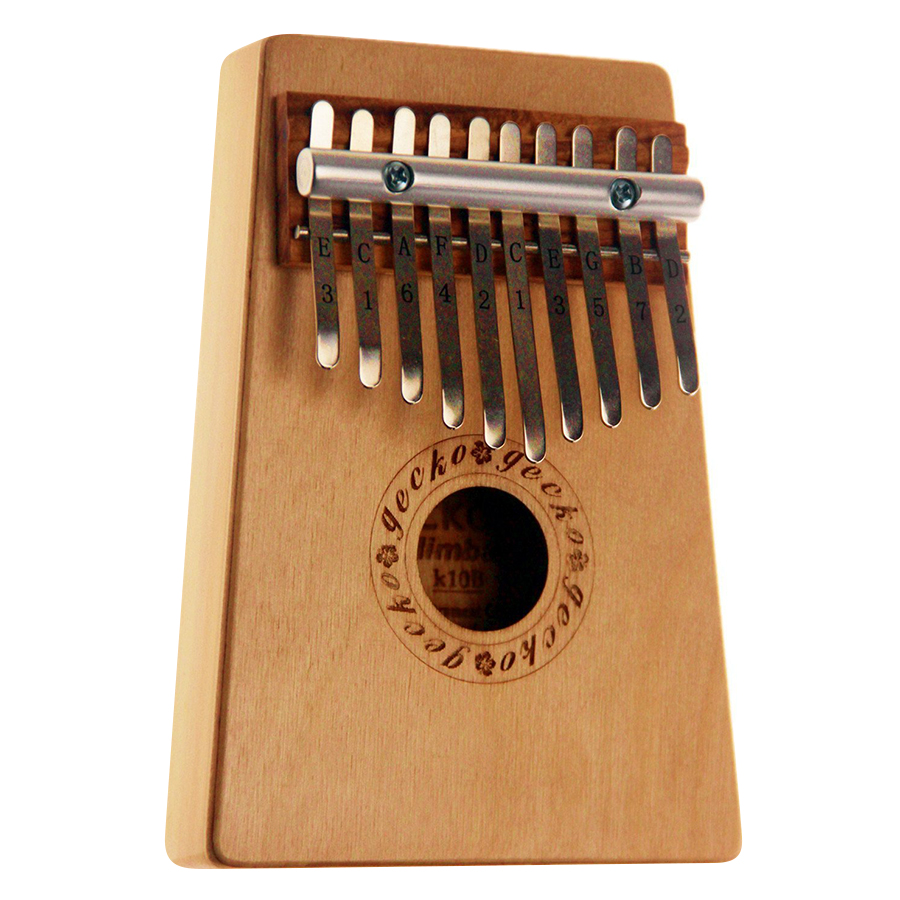 Đàn Kalimba Gecko 10 Phím Gỗ Mahogany K10B Kèm Kèn Kazoo