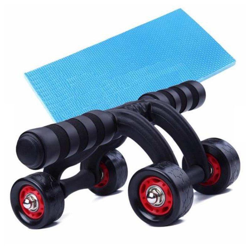 Con Lăn Tập Cơ Bụng 4 Bánh Dụng Cụ Tập Bụng Đa Năng Tại Nhà Hiệu Qủa Tặng Kèm Thảm Lót Gối TT11