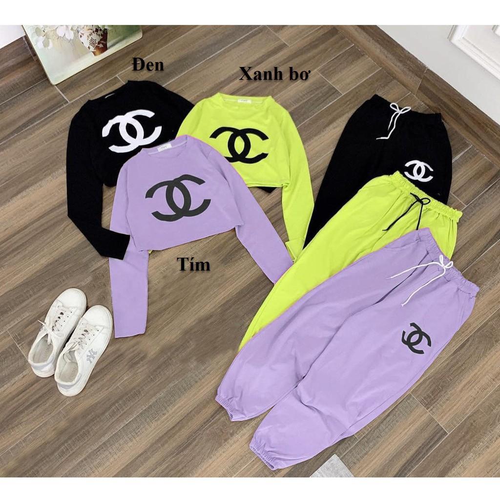 MS: 200555 - Đồ bộ quần áo thun bé gái, kiểu lửng dài thời trang, thun cotton - Xưởng may Gia Khang