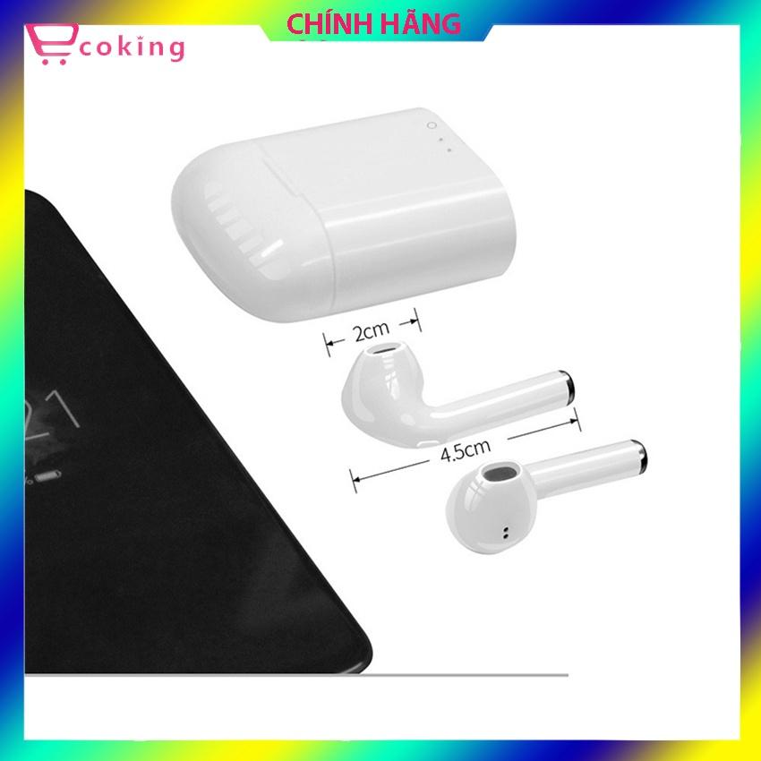 {xả kho 3 ngày+}tai nghe không dây nhét tai i7s ecoking mua 1 tặng 1 quà kết nối bluetooth5.0 có micro bass nổi