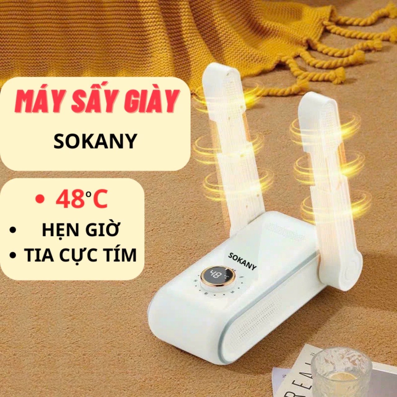 Máy Sấy Giày Đa Năng Khử Trùng, Khử Mùi Giày Tất, Găng Tay Bằng Tia Cực Tím Loại Cao Cấp - HÀNG CHÍNH HÃNG MINIIN - TẶNG NƯỚC RỬA GIÀY