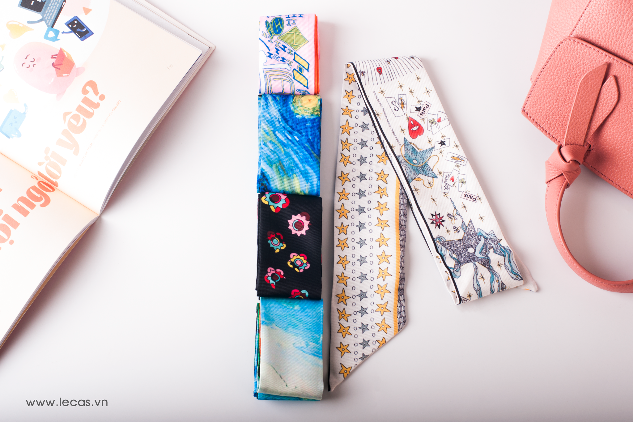 Khăn Lụa Cuốn Túi, Phụ KiệnTrang Trí Túi Xách Màu Ngẫu Nhiên