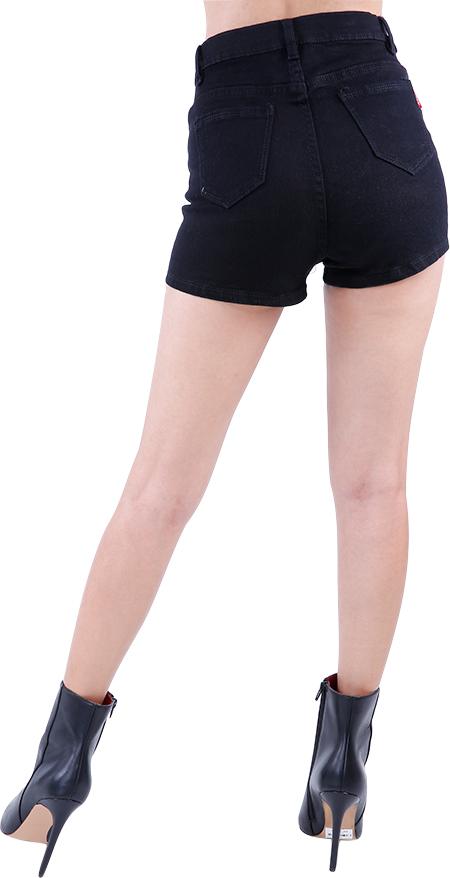 Quần Short Jeans Kaki Nữ Co Giãn JSN002 - Đen (Size