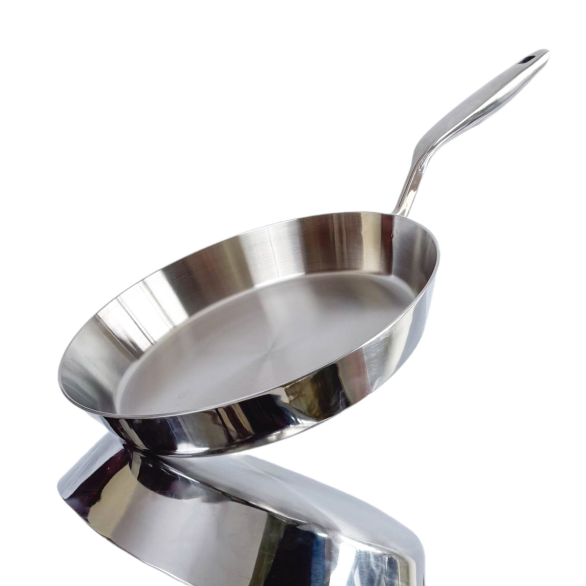 Chảo chiên rán inox 316 nguyên khối Hàn Quốc CIC68 size 20cm/24cm/26cm chống dịnh tự thân, đáy từ