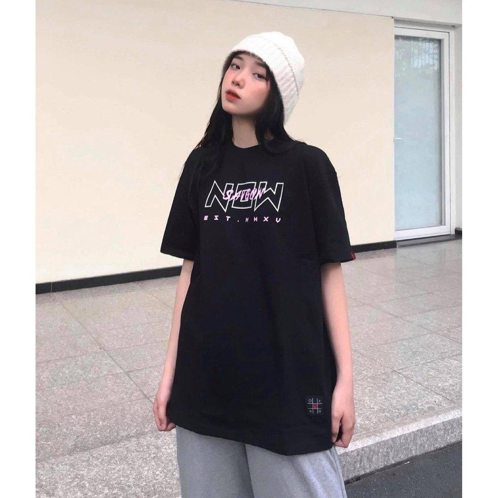 Áo thun tay lỡ unisex Now Saigon I&O đầy đủ tem cổ tag tay Hany shop