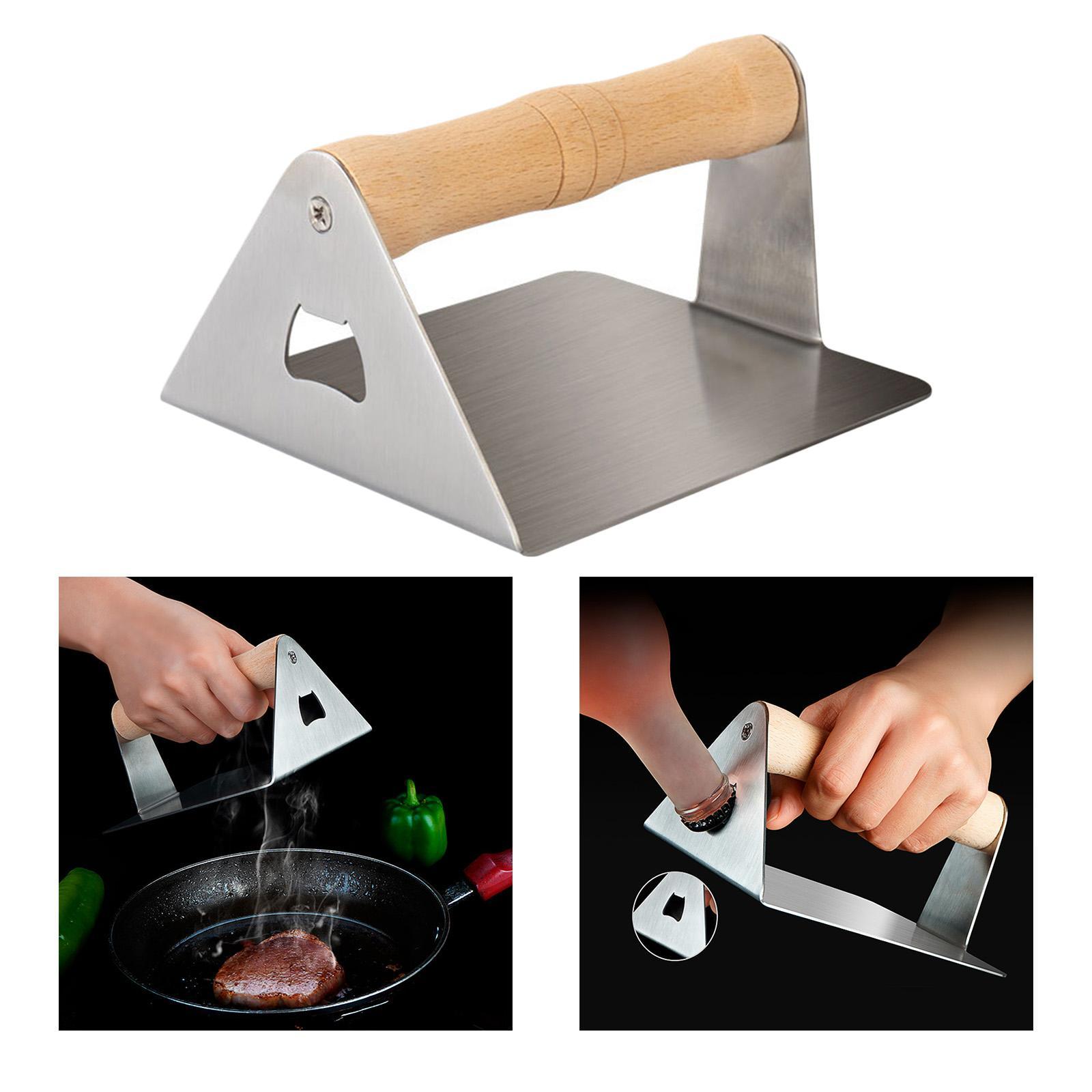 Stainless Steel Burger Press  Heavy Duty for BBQ Outdoor Camping