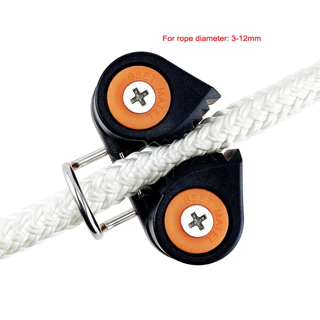 2pcs Composite 2 Row Sailboat Cam Cleat Fast Entry Cam Cleat for 3-12mm Rope