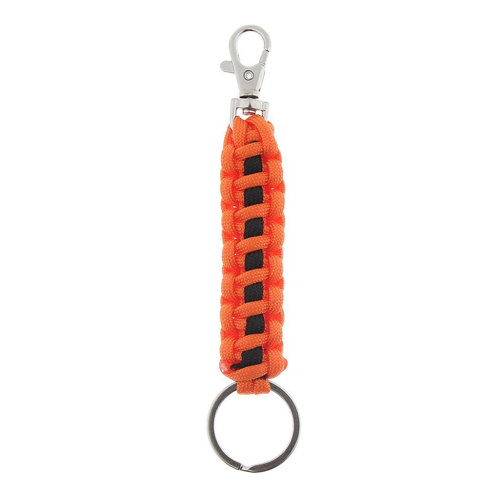 2-4pack Outdoor Emergency Kit Paracord Key Chain Ring Rope Parachute Cord