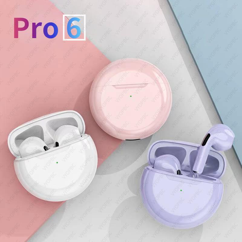 Pro6 gốc TWS Touch Điều khiển không dây Bluetooth 5.0 Tai nghe Thể thao Tai nghe nhạc tai nghe cho iPhone Xiaomi điện thoại Tai nghe