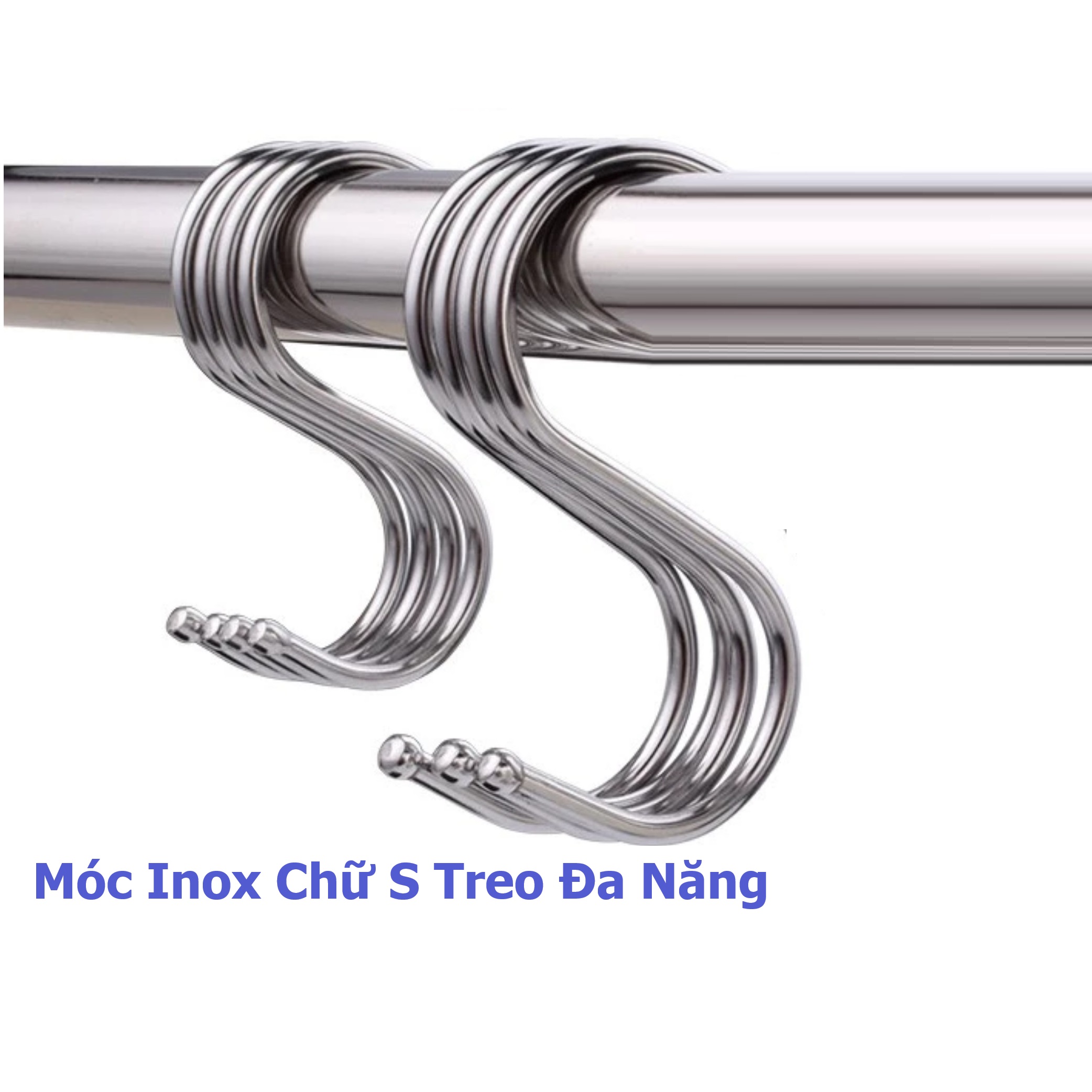 Móc Treo Hình Chữ S, Móc Inox Không Gỉ Treo Đồ Dùng Bếp Và Phòng Tắm,Treo Hàng Hóa Quần Áo Chịu Lực 15kg, Takyhome 2017