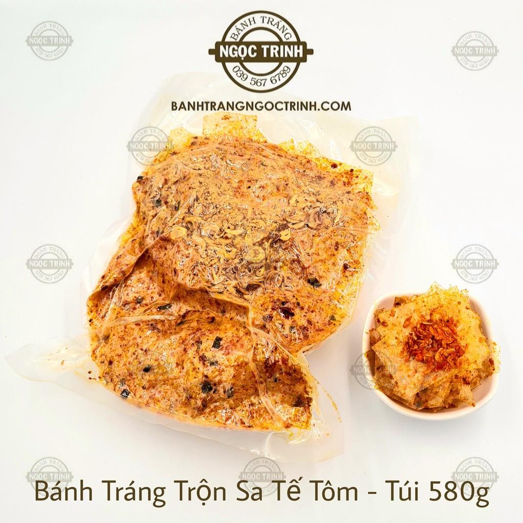 Bánh tráng trộn sa tế tôm siêu ngon (Túi 580) bánh tráng Ngọc Trinh