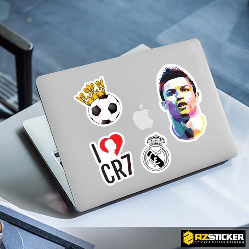 Sticker Ronaldo Set A4 - Hình Dán Cầu Thủ Bóng Đá Cắt Sẵn Dán Laptop Cắt Sẵn Từng Hình