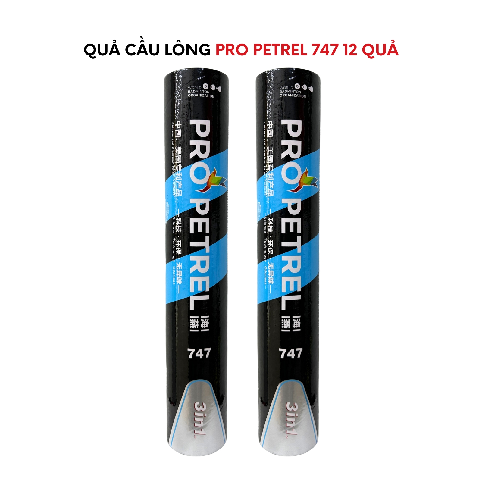 Quả Cầu Lông Pro Petrel 747 luyện tập siêu bền, quả cầu lông giá rẻ chất lượng 12 quả
