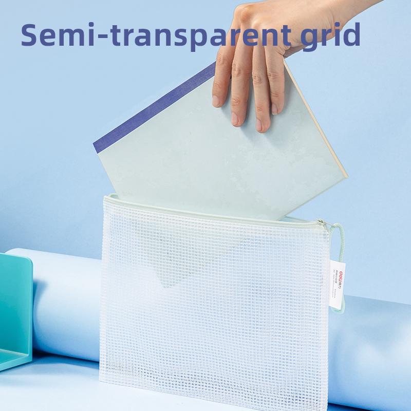 Túi Lưới Đựng Đồ Trong Suốt - Deli 63480A-KM-01 (Mẫu Màu Giao Ngẫu Nhiên)