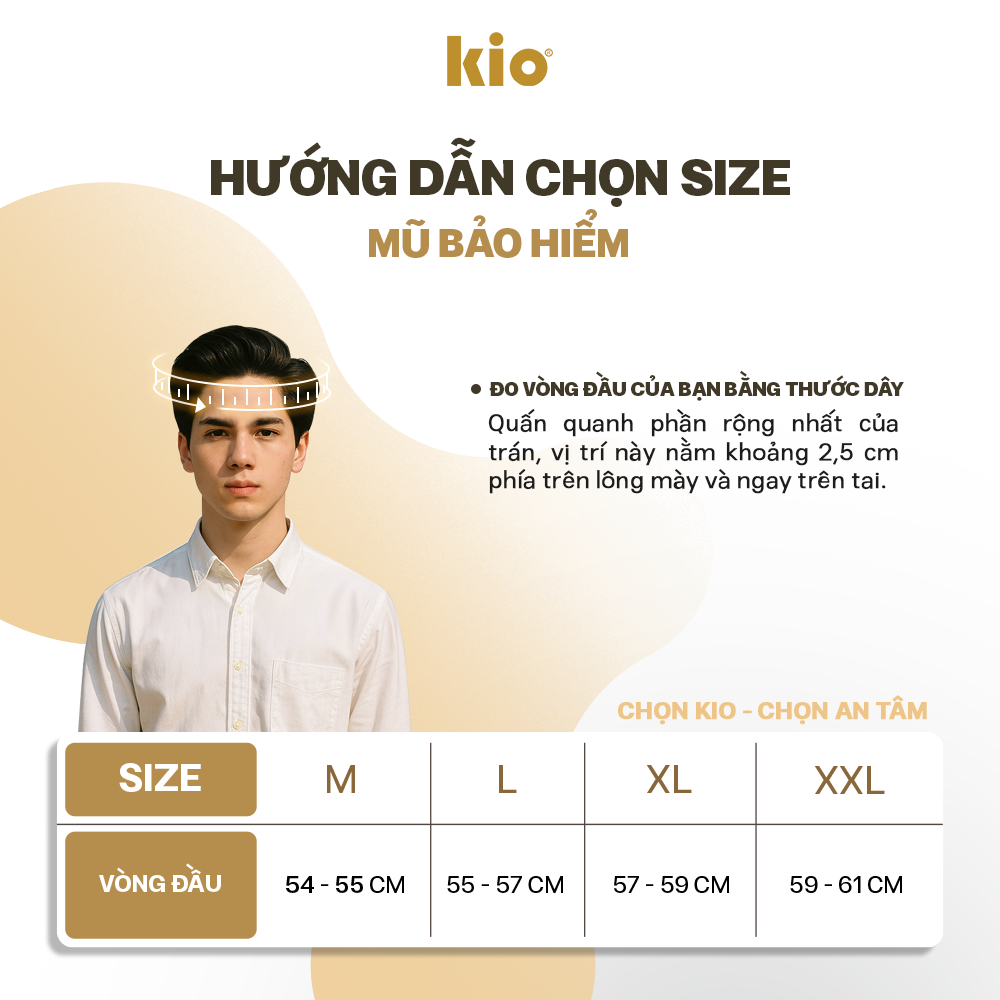 Mũ Bảo Hiểm 3/4 Kio SafeStyle Metro KN11K, 2 Kính Phủ Nano Chống Tia UV, Lót Kháng Khuẩn Tháo Rời - Xám xi măng (bóng)