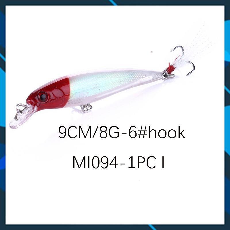 Mồi Câu lure, cá chẽm , có mú, cá ngão , cá biển đuôi lông Chuyên Đồ Câu Lure dài 9cm nặng 8gr_ Lure _ 39