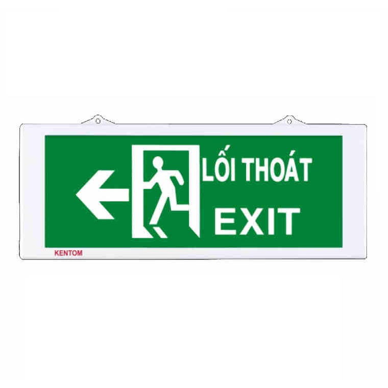 Đèn lối thoát Exit 2 mặt Kentom KT120 pin sạc