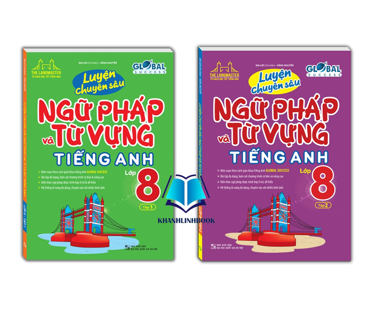 Sách - Combo 2c - GLOBAL SUCCESS - Luyện chuyên sâu ngữ pháp và từ vựng tiếng anh lớp 8